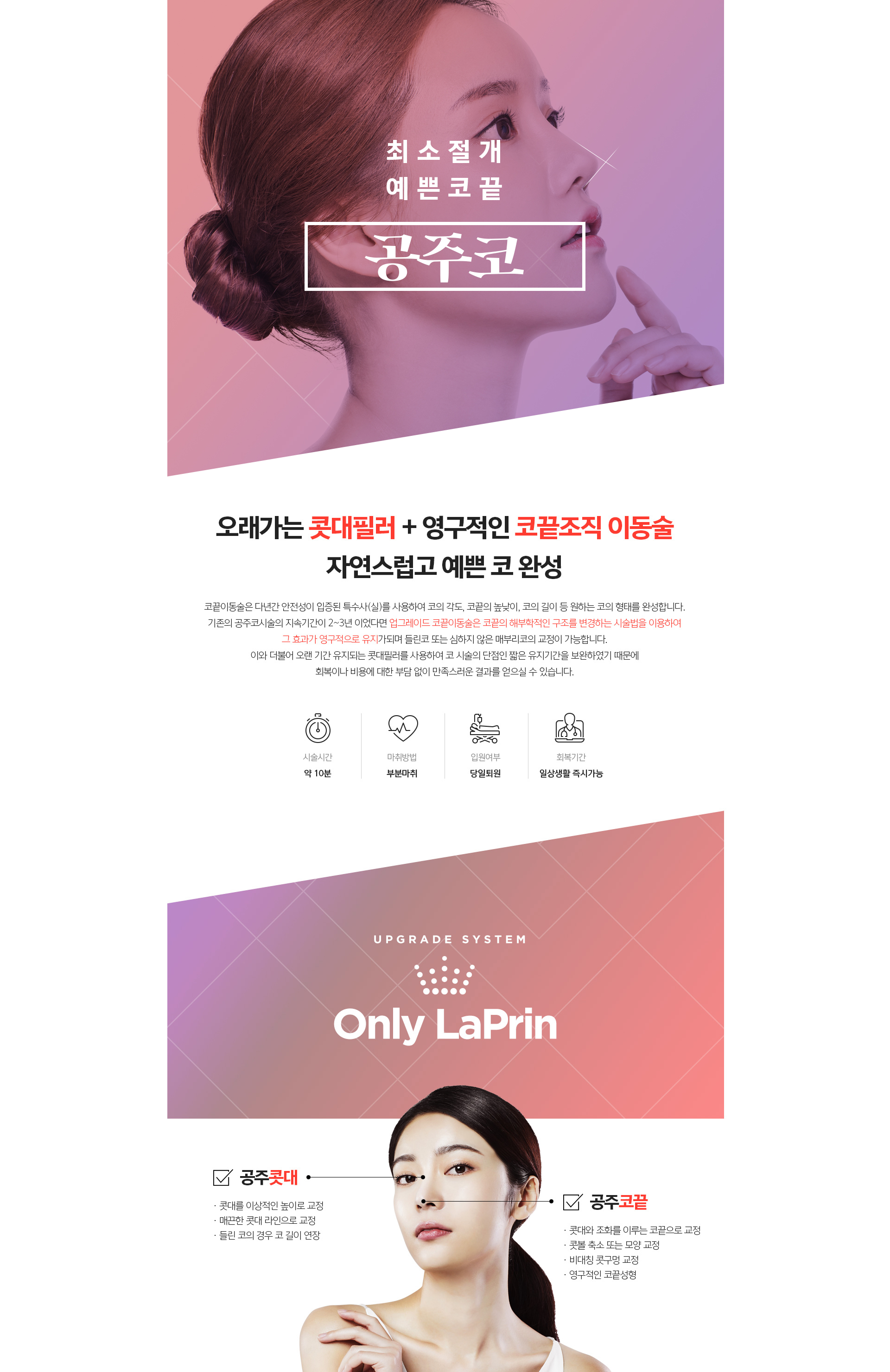 공주코성형 소개 - 코끝을 섬세하게 교정하여 자연스러운 프린세스 노즈를 완성하는 시술 안내